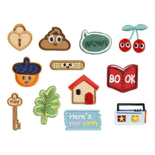 12 Stück Radio Aufnäher / Bügelbilder Buch bestickte Flicken Schlüssel Nähen Patches Applikation für Rucksäcke Dekorationen 12 Stück Radio Aufnäher / Bügelbilder Buch bestickte Flicken Schlüssel Nähen Patches Applikation für Rucksäcke Dekorationen von Uitndvyte