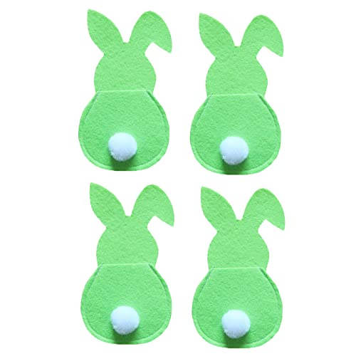4 Stück Osterhasen-Messer-Gabel-Halter, Abdeckung, Bestecktasche, Zubehör, Aufbewahrung, Abdeckung, Festival, Urlaub, Party, Schreibtisch von Uitndvyte