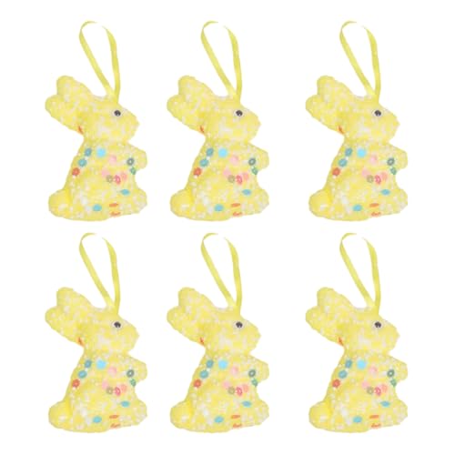 6 Stück bunte Pailletten Hase Anhänger zum Aufhängen für Ostern Party Zubehör für drinnen und draußen 6 Stück bunte Pailletten Hase Anhänger zum Aufhängen für Ostern Party Zubehör für drinnen und draußen von Uitndvyte