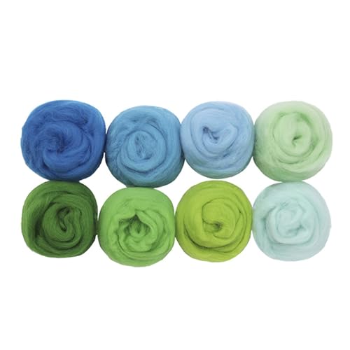 8 Farben Wollfaser mit Filznadel, handgefertigtes Wollgarn, Weihnachtswerkzeugzubehör 8 Farben Wollfaser mit Filznadel, handgefertigtes Wollgarn, Weihnachtswerkzeugzubehör von Uitndvyte