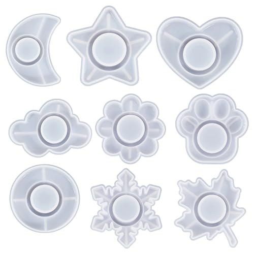 9-teiliges Silikonform-Set, zarte Kerzen, Epoxidharz Formen für Liebhaber 9-teiliges Silikonform-Set, zarte Kerzen, Epoxidharz Formen für Liebhaber von Uitndvyte