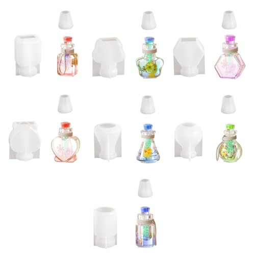 Epoxidharz-Treibflaschen-Form, herzförmige Wunschflasche, Nachtlicht, Silikonformen, Schmuck, Anhänger zum Basteln von Uitndvyte