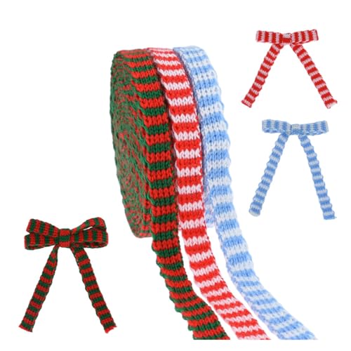 Geflochtenes Weihnachtsband aus Wolle, 3 Farben, Dekoband, Haarschleife, Geschenkverpackung, Dekoration Geflochtenes Weihnachtsband aus Wolle, 3 Farben, Dekoband, Haarschleife, Geschenkverpackung, Dekoration von Uitndvyte