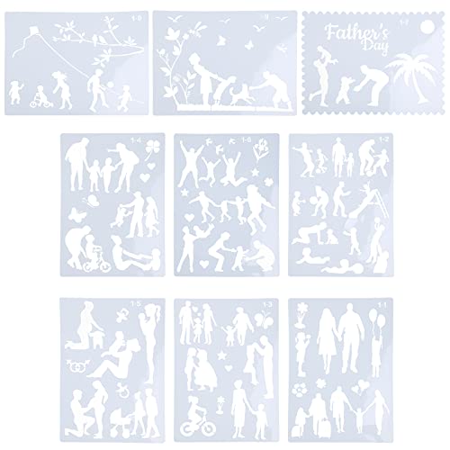 Multifunktionale Malschablonen, Silhouette, Familienschablone, Möbel, flexibler Wandstoff für Kunstprojekte, 9 Stück Multifunktionale Malschablonen, Silhouette, Familienschablone, Möbel, flexibler Wandstoff für Kunstprojekte, 9 Stück von Uitndvyte