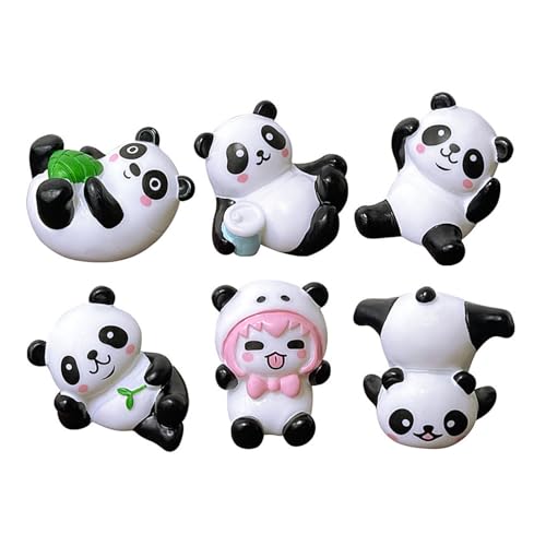 Panda-Figuren, Miniatur-Kollektion, 6 Stück, Cartoon-Tierfiguren, Ornamente für Kuchendekorationen und Heimbüro-Schreibtisch-Dekorationen Panda-Figuren, Miniatur-Kollektion, 6 Stück, Cartoon-Tierfiguren, Ornamente für Kuchendekorationen und Heimbüro-Schreibtisch-Dekorationen von Uitndvyte