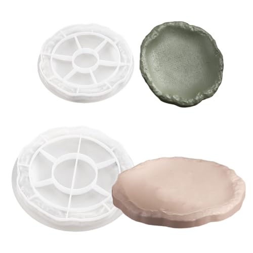 Schmucktablett, Silikonform, Epoxidharzform mit Verriegelungsmuster, Aufbewahrungsschale, Schreibtischdekorationszubehör von Uitndvyte