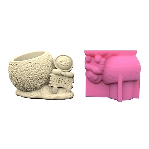Silikon-Blumentopf, Betonform, Astronaut, sitzend, in Blumentopfform, Zementform, Silikonform Silikon-Blumentopf, Betonform, Astronaut, sitzend, in Blumentopfform, Zementform, Silikonform von Uitndvyte