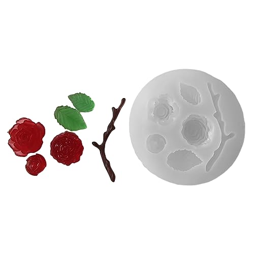 Silikonform für die Dekoration von Rosen und Blumen, Epoxidharz, für DIY Handwerk von Uitndvyte