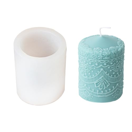 Silikonform mit geprägter Spitze, zylinderförmig, Epoxidharz, Ornament, handgefertigter Schmuck für Enthusiasten von Uitndvyte