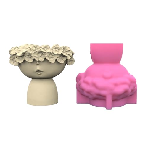 Sukkulenten Blumentopfform für Mädchen, Stifthalter, Silikon, Typ Beton, Gips, Blumentopf, Vase aus Epoxidharz von Uitndvyte