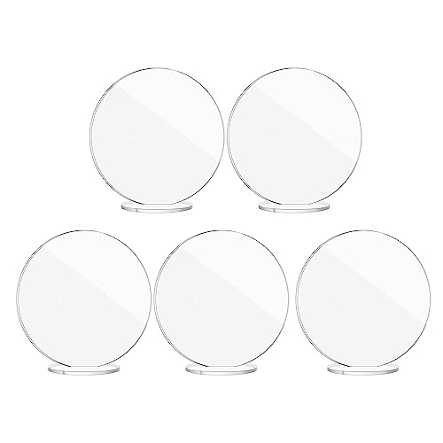 Tischkarten aus transparentem Acryl mit Ständer (5 Stück) für Tischkarten für Hochzeit und Feiern von Uitndvyte