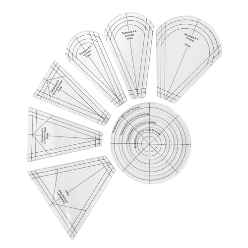 Uitndvyte 10 Stück/Set mit Standard-Schablonen, Quilt-Lineal, Acryl, transparent, Patchwork-Lineal für Nähprojekte Uitndvyte 10 Stück/Set mit Standard-Schablonen, Quilt-Lineal, Acryl, transparent, Patchwork-Lineal für Nähprojekte von Uitndvyte