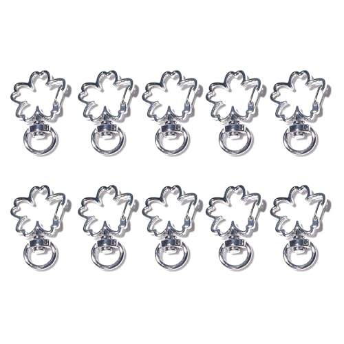 Uitndvyte 10 x Schlüsselanhänger in unregelmäßiger Form, praktischer Karabiner mit drehbarem Karabinerverschluss, herzförmiger Schlüsselanhänger zum Basteln Uitndvyte 10 x Schlüsselanhänger in unregelmäßiger Form, praktischer Karabiner mit drehbarem Karabinerverschluss, herzförmiger Schlüsselanhänger zum Basteln von Uitndvyte