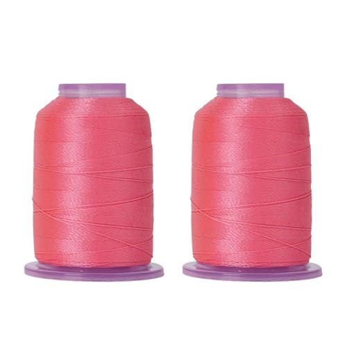 Uitndvyte 2 Spulen Farbwechselgarn Polyester Nähgarn für Nähmaschine, Handnähen, Stickerei, 450 Meter pro Spule von Uitndvyte
