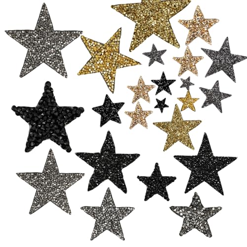 Uitndvyte 24 Stück Strass Applikation Stern Aufbügler Sterne Patches Kleidung Jeans Hüte Taschen Kleidung Dekoration Uitndvyte 24 Stück Strass Applikation Stern Aufbügler Sterne Patches Kleidung Jeans Hüte Taschen Kleidung Dekoration von Uitndvyte