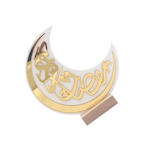 Uitndvyte Goldene Acryl-Tischdekoration, Ramadans, Mond, handgefertigt, Acryl, Tischdekoration, Ornament für Ramadan-Partys, Versammlungen Uitndvyte Goldene Acryl-Tischdekoration, Ramadans, Mond, handgefertigt, Acryl, Tischdekoration, Ornament für Ramadan-Partys, Versammlungen von Uitndvyte