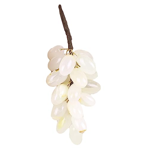 Uitndvyte Natürlicher Kristall-Jade-Trauben-Ornament, Stein, Obst-Dekoration für Schlafzimmer, Wohnzimmer, Schlafsaal, Party-Dekorationen, Kristall-Jade-Anhänger von Uitndvyte