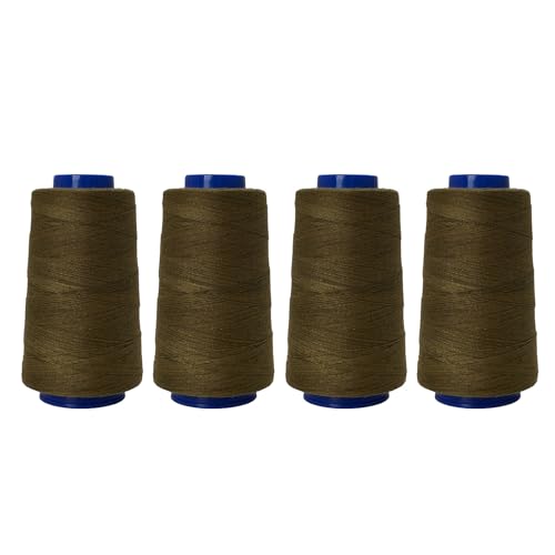 Uitndvyte Polyester-Nähgarn für Nähmaschine, 4 Spulen zum Handnähen, 1000 Yards pro Spule Polyestergarn Uitndvyte Polyester-Nähgarn für Nähmaschine, 4 Spulen zum Handnähen, 1000 Yards pro Spule Polyestergarn von Uitndvyte