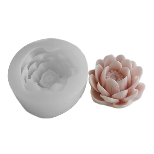 Uitndvyte Silikonformen, schöne dekorative Formen aus Ton, Lotusblüte, Statue, Kerzenformen aus Silikon für Bastelarbeiten von Uitndvyte