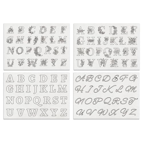 Wasserlöslicher Stabilisator für Stickereien, wasserlöslich, selbstklebend, Stickerei-Transferpapier mit vorgedrucktem Muster, 4 Stück von Uitndvyte