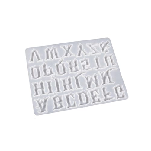 Weihnachts-Gothic-Alphabet-Ornament, Silikon, Epoxidharz, Schlüsselanhänger, Anhänger, Schmuck, Valentinstag, Geschenk, Handwerk von Uitndvyte