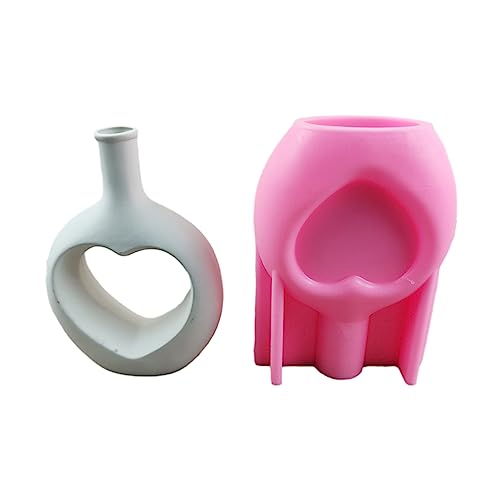silikonformen für beton blumentopf herzform herz glas garten schreibtisch vase silikon form von Uitndvyte