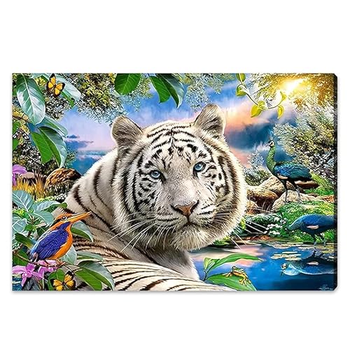 Uitose Diamond Painting Tiger, 5D Diamant Painting Bilder,für Home Wand Decor, Farbecht, Diamond Painting für Erwachsene und Kinder,Full Crystal(30 * 40)… von Uitose