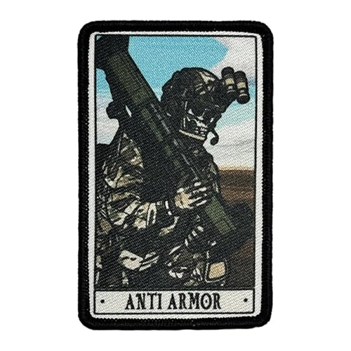 1 Pcs ANTI ARMOR Taktische Militärische Aufnäher, Haken und Schleife Mann gestickte Aufnäher, Applique Zubehör für Rucksäcke, Westen, Jacken, Jeans, Hüte von Uixxducc