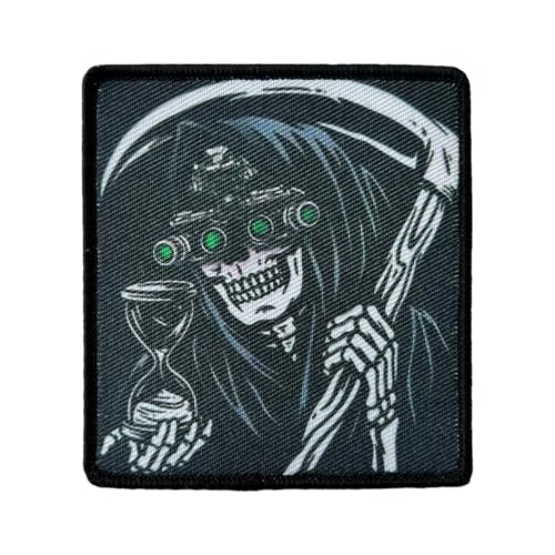 1 Pcs DEATH Military Patches Skull PVC Patch, Funny Moral Patches Moral Tactical Patch Haken und Schleife für DIY Crafts Hüte Kleidung Rucksäcke von Uixxducc