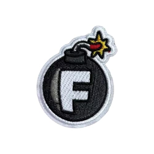 1 Pcs F BOMB-Sticker, Klett Patches Tactical Moral Aufnäher Applikationen für DIY Kleidung, Rucksäcke, Jacken, Jeans von Uixxducc