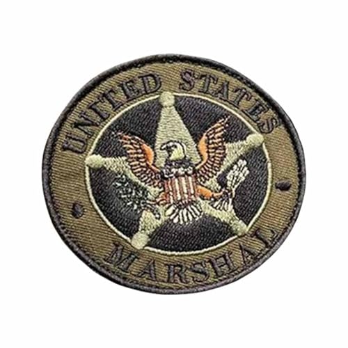 1 Pcs United States Marshal Patches, 7x5cm Militär Klettbänder Applikation für Rucksäcke Kleidung Taschen Uniform Weste von Uixxducc