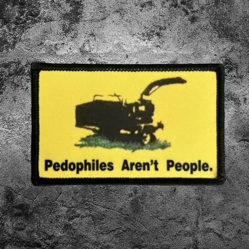 1 Stück Patches Klett Lustig Taktische “Pedophiles aren't people” MilitäR Tactical Moral Hook and Loop Patch Applique for DIY Kleidung Rucksäcke Gear Hat Backpack Jackets von Uixxducc