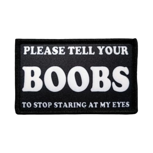 1 Stück “Please Tell Your Boobs" Patch, Scharfschützen Aufnäher, Scharfschütze Klett Patch Drucken Aufnäher Patches Tactical Morale Hook Loop Patches, für Rucksäcke Kleidung Taschen Uniform Weste von Uixxducc