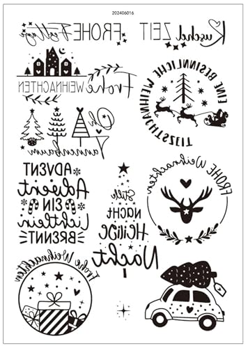 1pcs Rub on Sticker Winter Weihnachtskerzen Transferaufkleber Rub Ons Weihnacht Deko Geschenk Aufkleber Selbstklebend Bunt Rub Ons Folie Für Glas Holz Keramik DIY Geschenkideen (C) von Uixxducc