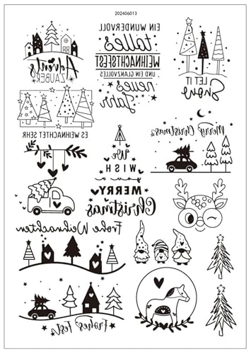 1pcs Rub on Sticker Winter Weihnachtskerzen Transferaufkleber Rub Ons Weihnacht Deko Geschenk Aufkleber Selbstklebend Bunt Rub Ons Folie Für Glas Holz Keramik DIY Geschenkideen (E) von Uixxducc