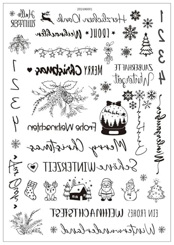 1pcs Rub on Sticker Winter Weihnachtskerzen Transferaufkleber Rub Ons Weihnacht Deko Geschenk Aufkleber Selbstklebend Bunt Rub Ons Folie Für Glas Holz Keramik DIY Geschenkideen (M) von Uixxducc