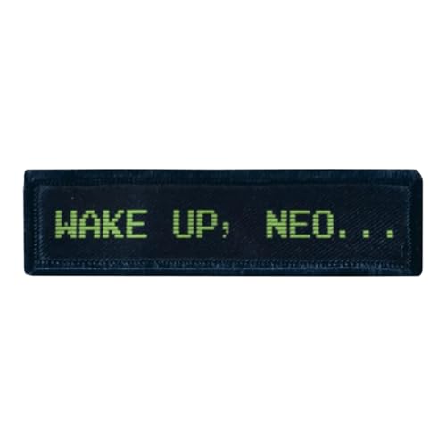 1pcs "Wake Up Neo" Scharfschütze Klett Patch Stickerei Aufnäher Patches Tactical Morale Hook Loop Patches for Tactical Gear Hat Backpack Jackets 10x2.5cm von Uixxducc