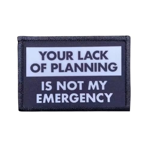 1pcs YOUR LACK OF PLANNING IS NOT MY EMERGENCYScharfschützen Aufnäher, Scharfschütze Klett Patch Stickerei Aufnäher Patches Tactical Hook Loop Patches, für Rucksäcke Kleidung Taschen Uniform Weste 1pcs YOUR LACK OF PLANNING IS NOT MY EMERGENCYScharfschützen Aufnäher, Scharfschütze Klett Patch Stickerei Aufnäher Patches Tactical Hook Loop Patches, für Rucksäcke Kleidung Taschen Uniform Weste von Uixxducc