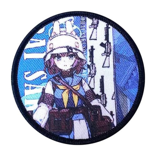 Anime-Mädchen Patches Klett Emblem Tactical Aufnäher mit Klettverschluss Militär Patch Für Taktische Kleidung Rucksack Baseballkappe Uniform von Uixxducc