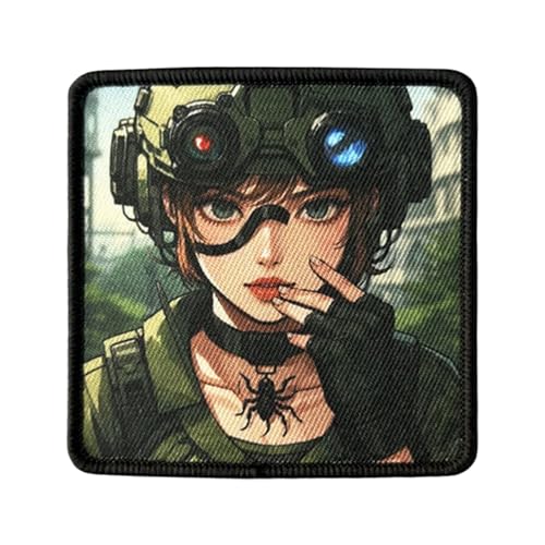 Anime-Mädchen Tactical Military Patches, Drucken Taktische Moral Militär Abzeichen Patches für Rucksäcke, Taschen, Geschirre, Westen, Militäruniformen, Jacken, Jeans, Hüte von Uixxducc