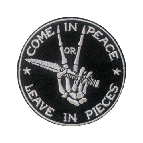 Cooler Totenkopf Finger Patches Klett, Haken und Schleife Patch, Funny Tactical gestickte Patches, für Rucksäcke, Hundegeschirr, Armee-Westen, Sporttaschen, Hüte, Helme von Uixxducc