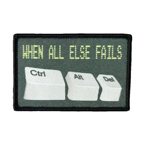 "Ctrl + Alt + Del" Taktisch Patch Applikation Militär Moral Patch When All Else Fails Patches Klett Bestickt für DIY Kleidung Rucksack Mütze Jacke Weste "Ctrl + Alt + Del" Taktisch Patch Applikation Militär Moral Patch When All Else Fails Patches Klett Bestickt für DIY Kleidung Rucksack Mütze Jacke Weste von Uixxducc