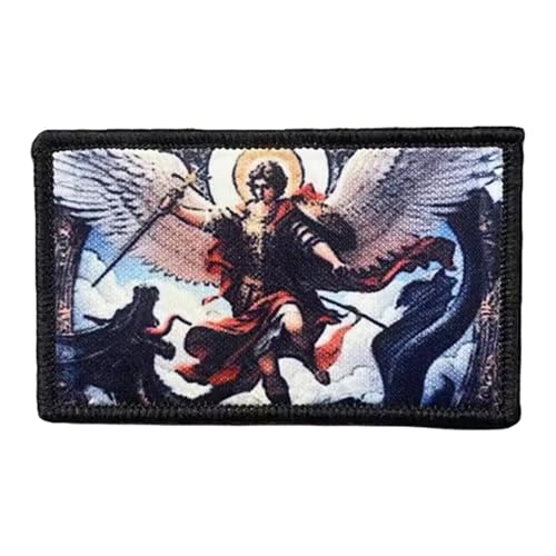 Erzengel Michael Patches Taktische Aufnäher mit Klettverschluss Militär Moral Patch Klett Patches Für Kleidung Rucksack Baseballkappe Uniform von Uixxducc
