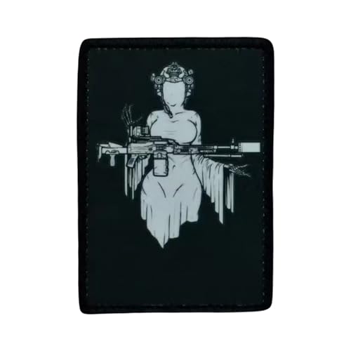 Geister Frau Patches Klett Militär Aufnäher Taktisches Moral Patches Aufkleber für Rucksäcke Kleidung Uniform Weste Jacken Hüte Dekorative Accessoires von Uixxducc