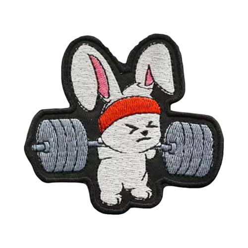 Gewichtheben Kaninchen lustige Cartoon Tier Klett Patch Morale Aufnäher Militär Stickerei Aufnäher Patches Tactical Morale Hook Loop Patches for Tactical Gear Hat Backpack Jackets Gewichtheben Kaninchen lustige Cartoon Tier Klett Patch Morale Aufnäher Militär Stickerei Aufnäher Patches Tactical Morale Hook Loop Patches for Tactical Gear Hat Backpack Jackets von Uixxducc