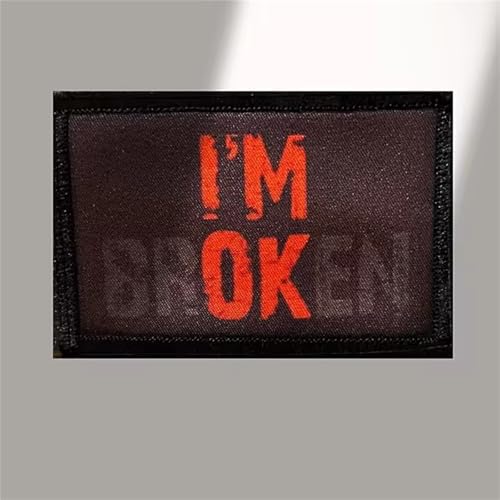 I'm Broken Morale Tactical Patches Fun Hook and Loop Fastener Military I'm OK Badge Armband Combat Applique Rucksäcke Kleidung Aufkleber I'm Broken Morale Tactical Patches Fun Hook and Loop Fastener Military I'm OK Badge Armband Combat Applique Rucksäcke Kleidung Aufkleber von Uixxducc