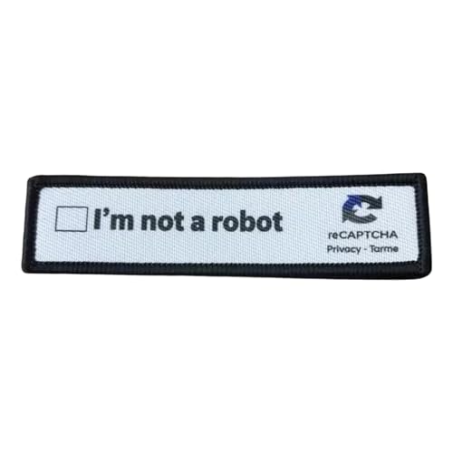 I'm Not A Robot Taktische Patches Lustige Klett Patches Drucken Aufnäher Für Taktische Kleidung Rucksack Baseballkappe Uniform Weste Patch Aufkleber von Uixxducc