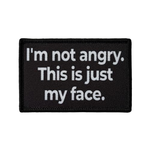 I'm Not Angry Moral Patch, Tactical Moral Hook and Loop Applique for DIY Kleidung Rucksäcke Gear Hat Backpack Jackets von Uixxducc
