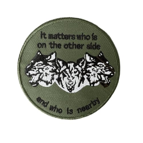 "It Matters Who Is on The Other Side and Who Is Nearby", Patches Klett, Military Patch Taktische Moral Klett Patches Aufnäher für Hüte Taschen Jacken Jeans Taktische Ausrüstung von Uixxducc