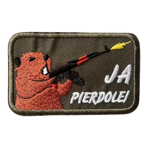 JA PIERDOLEI Klett Patches Taktisch Eichhörnchen Moral Aufnäher Mit Klettverschluss Patch Für Militär Hüte, Rucksäcke, Jeans, Jacken von Uixxducc